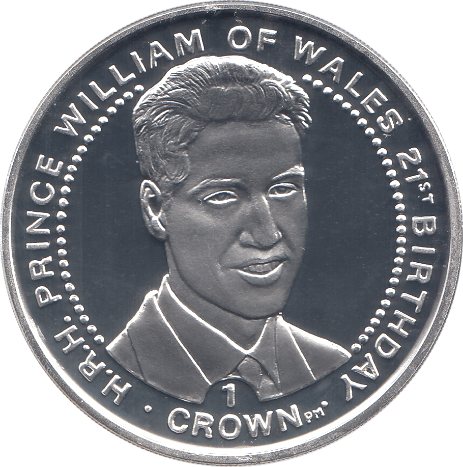 2003 SILVER PROOF ONE CROWN 21ST. BDAY PRINCE WILLIAM - Silver Proof - Cambridgeshire Coins