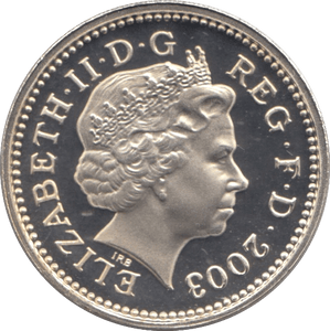 2003 SILVER PROOF ROYAL ARMS ONE POUND UNITED KINGDOM - SILVER WORLD COINS - Cambridgeshire Coins