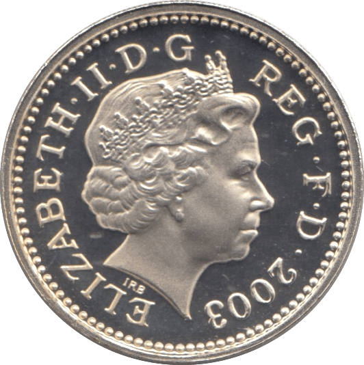 2003 SILVER PROOF ROYAL ARMS ONE POUND UNITED KINGDOM - SILVER WORLD COINS - Cambridgeshire Coins