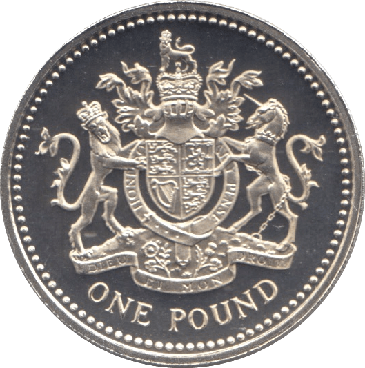 2003 SILVER PROOF ROYAL ARMS ONE POUND UNITED KINGDOM - SILVER WORLD COINS - Cambridgeshire Coins