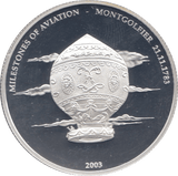2003 SILVER PROOF TEN DOLLARS LIBERIA - SILVER WORLD COINS - Cambridgeshire Coins