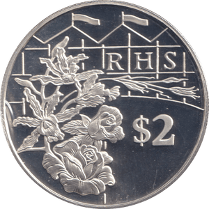 2003 SILVER PROOF TWO DOLLAR CAYMAN ISLANDS - SILVER WORLD COINS - Cambridgeshire Coins