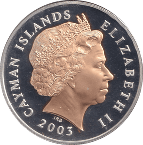 2003 SILVER PROOF TWO DOLLAR CAYMAN ISLANDS - SILVER WORLD COINS - Cambridgeshire Coins