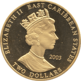 2003 SIR FRANCIS DRAKE TWO DOLLARS PROOF - WORLD COINS - Cambridgeshire Coins
