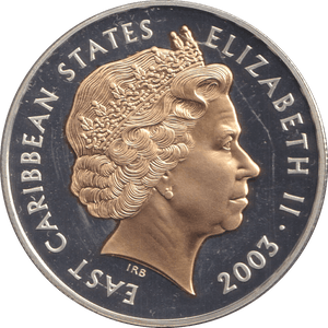 2003 TEN DOLLARS SILVER PROOF CARIBBEAN STATES - SILVER WORLD COINS - Cambridgeshire Coins