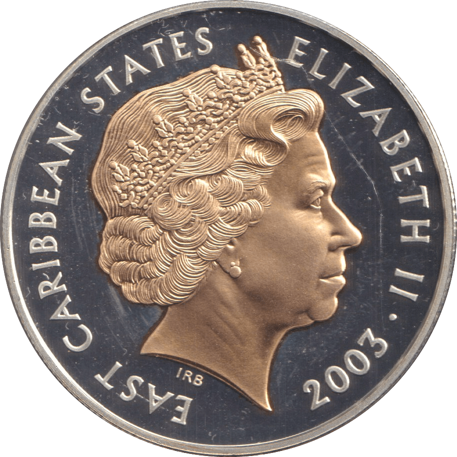 2003 TEN DOLLARS SILVER PROOF CARIBBEAN STATES - SILVER WORLD COINS - Cambridgeshire Coins