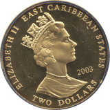 2003 WINSTON CHURCHILL TWO DOLLARS PROOF - WORLD COINS - Cambridgeshire Coins