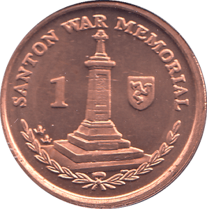 2004 1 PENCE SANTON WAR MEMORIAL ( BU ) - WORLD COINS - Cambridgeshire Coins