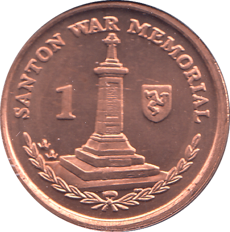 2004 1 PENCE SANTON WAR MEMORIAL ( BU ) - WORLD COINS - Cambridgeshire Coins