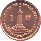 2004 1 PENCE SANTON WAR MEMORIAL ( BU ) - WORLD COINS - Cambridgeshire Coins