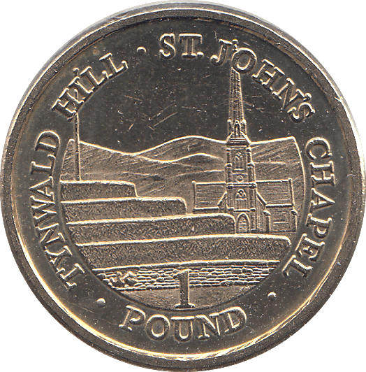 2004 1 POUND TYNWALD HILL ST JOHNS CHAPEL ( BU ) - WORLD COINS - Cambridgeshire Coins