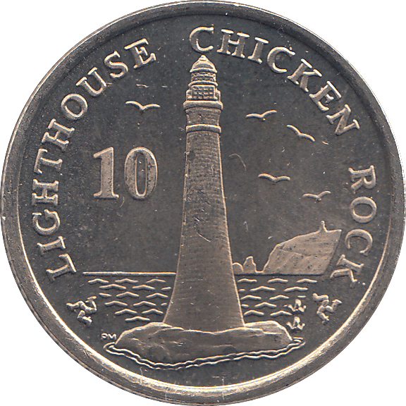2004 10 PENCE LIGHTHOUSE CHICKEN ROCK ( BU ) - WORLD COINS - Cambridgeshire Coins