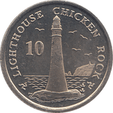 2004 10 PENCE LIGHTHOUSE CHICKEN ROCK ( BU ) - WORLD COINS - Cambridgeshire Coins