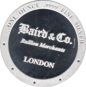 2004 1oz FINE SILVER BAIRD & CO BULLION ROUND - SILVER WORLD COINS - Cambridgeshire Coins