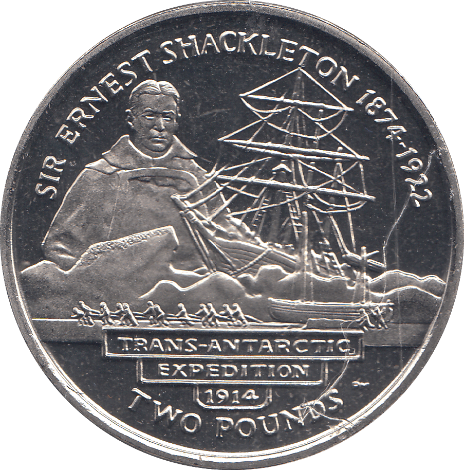 2004 2 POUND SIR ERNEST SHACKLETON ( BU ) - WORLD COINS - Cambridgeshire Coins