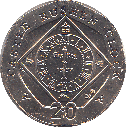 2004 20 PENCE CASTLE RUSHEN CLOCK ( BU ) - WORLD COINS - Cambridgeshire Coins