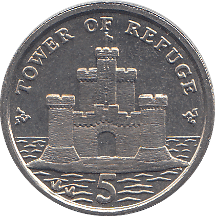 2004 5 PENCE TOWER OF REFUGE ( BU ) - WORLD COINS - Cambridgeshire Coins