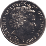 2004 60TH D - DAY ANNIVERSARY FIVE POUNDS GUERNSEY - WORLD COINS - Cambridgeshire Coins