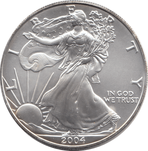 2004 AMERICAN EAGLE SILVER DOLLAR 1 OZ FINE SILVER - WORLD COINS - Cambridgeshire Coins