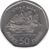 2004 BATTLE OF TRAFALGAR 1805 50P GIBRALTAR - WORLD COINS - Cambridgeshire Coins