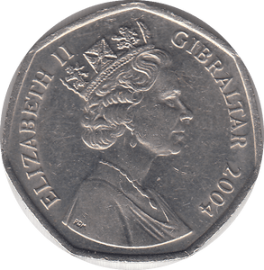 2004 BATTLE OF TRAFALGAR 1805 50P GIBRALTAR - WORLD COINS - Cambridgeshire Coins