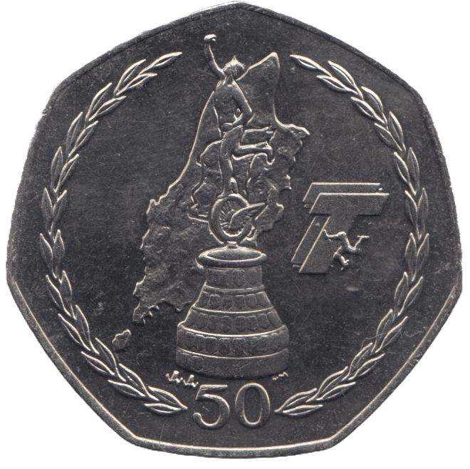 2004 BRILLIANT UNCIRCULATED TT FIFTY PENCE ISLE OF MAN - WORLD COINS - Cambridgeshire Coins