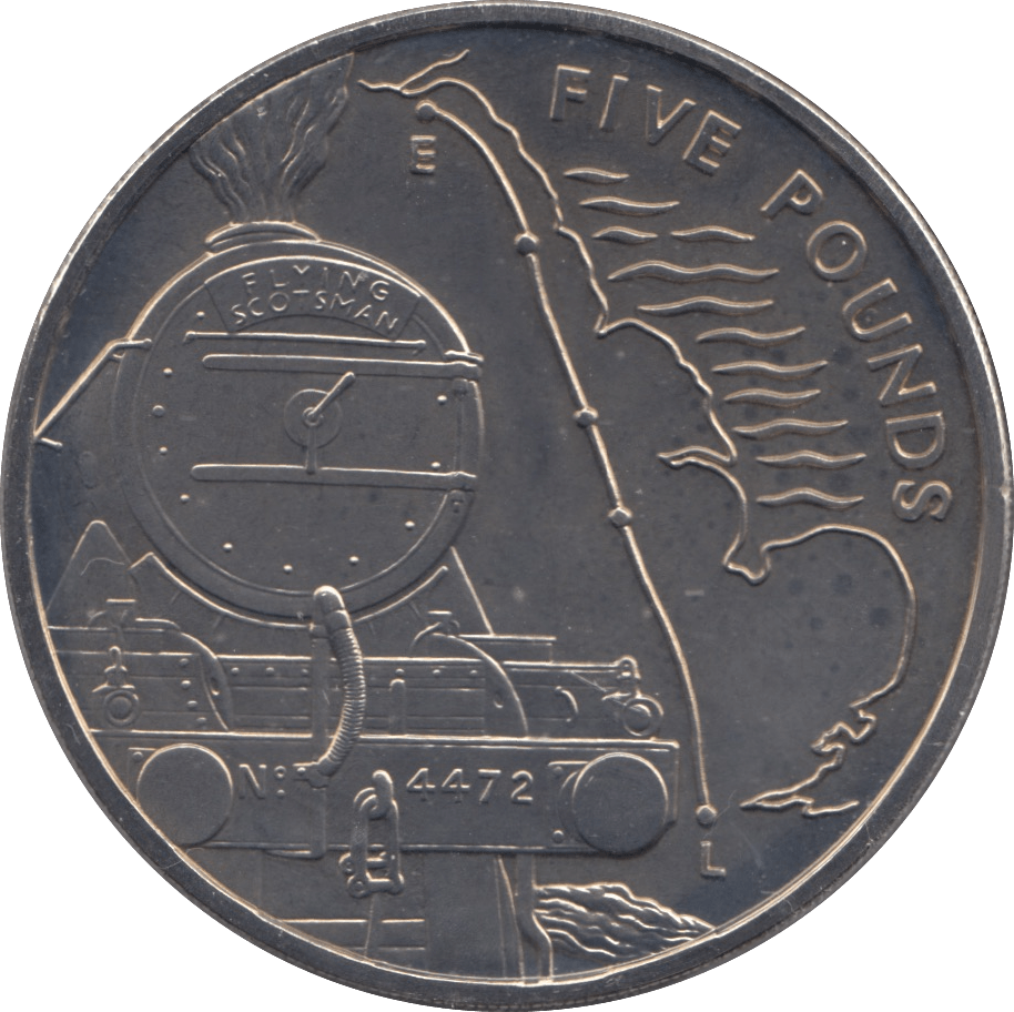 2004 BU JERSEY FLYING SCOTSMAN COIN FIVE POUNDS - WORLD COINS - Cambridgeshire Coins