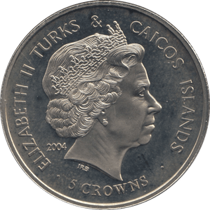 2004 FIVE CROWNS TURKS AND CAICOS F363 - WORLD COINS - Cambridgeshire Coins