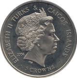 2004 FIVE CROWNS TURKS AND CAICOS F363 - WORLD COINS - Cambridgeshire Coins