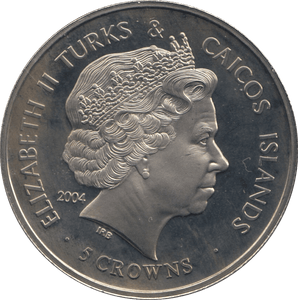2004 FIVE CROWNS TURKS AND CAICOS F369 - WORLD COINS - Cambridgeshire Coins