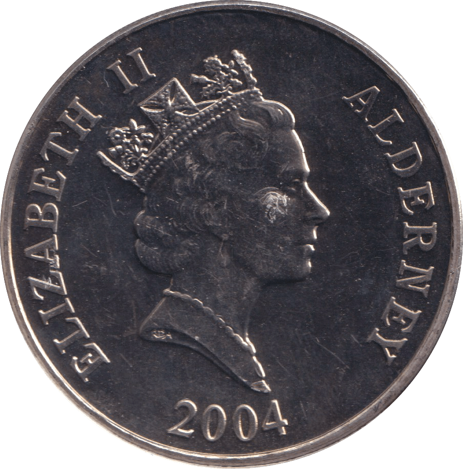 2004 FIVE POUNDS ALDERNEY - WORLD COINS - Cambridgeshire Coins