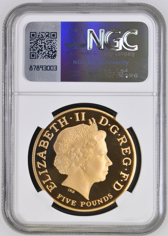 2004 GOLD FIVE POUND ENTENTE CORDIALE PF 68 ULTRA CAMEO - NGC GOLD COINS - Cambridgeshire Coins