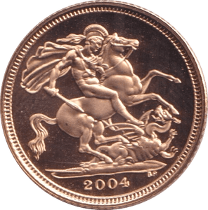 2004 GOLD HALF SOVEREIGN ( PROOF ) - HALF SOVEREIGN - Cambridgeshire Coins