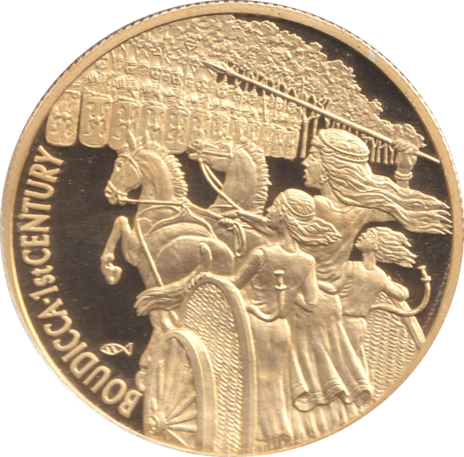 2004 GOLD PLATED 2 DOLLAR EAST CARIBBEAN STATES BOUDICCA 1ST CENTURY - WORLD COINS - Cambridgeshire Coins