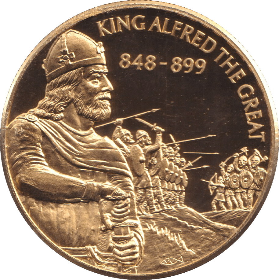 2004 GOLD PLATED 2 DOLLAR EAST CARIBBEAN STATES KING ALFRED THE GREAT - WORLD COINS - Cambridgeshire Coins