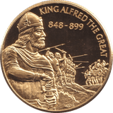 2004 GOLD PLATED 2 DOLLAR EAST CARIBBEAN STATES KING ALFRED THE GREAT - WORLD COINS - Cambridgeshire Coins