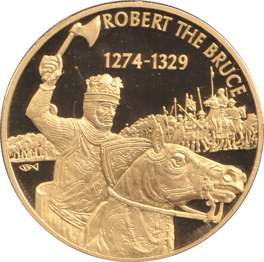 2004 GOLD PLATED 2 DOLLAR EAST CARIBBEAN STATES ROBERT THE BRUCE - WORLD COINS - Cambridgeshire Coins