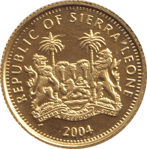 2004 GOLD PROOF $20 SIERRA LEONE - GOLD WORLD COINS - Cambridgeshire Coins