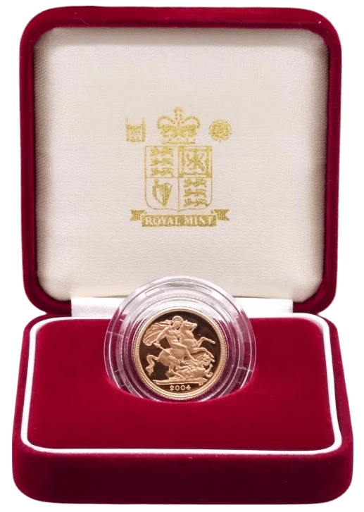 2004 GOLD PROOF HALF SOVEREIGN BOXED - GOLD PROOF HALF SOVEREIGNS - Cambridgeshire Coins