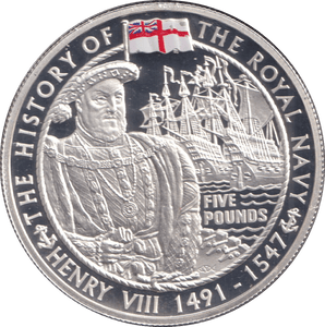 2004 PROOF SILVER FIVE POUNDS- HENRY VIII - Silver Proof - Cambridgeshire Coins