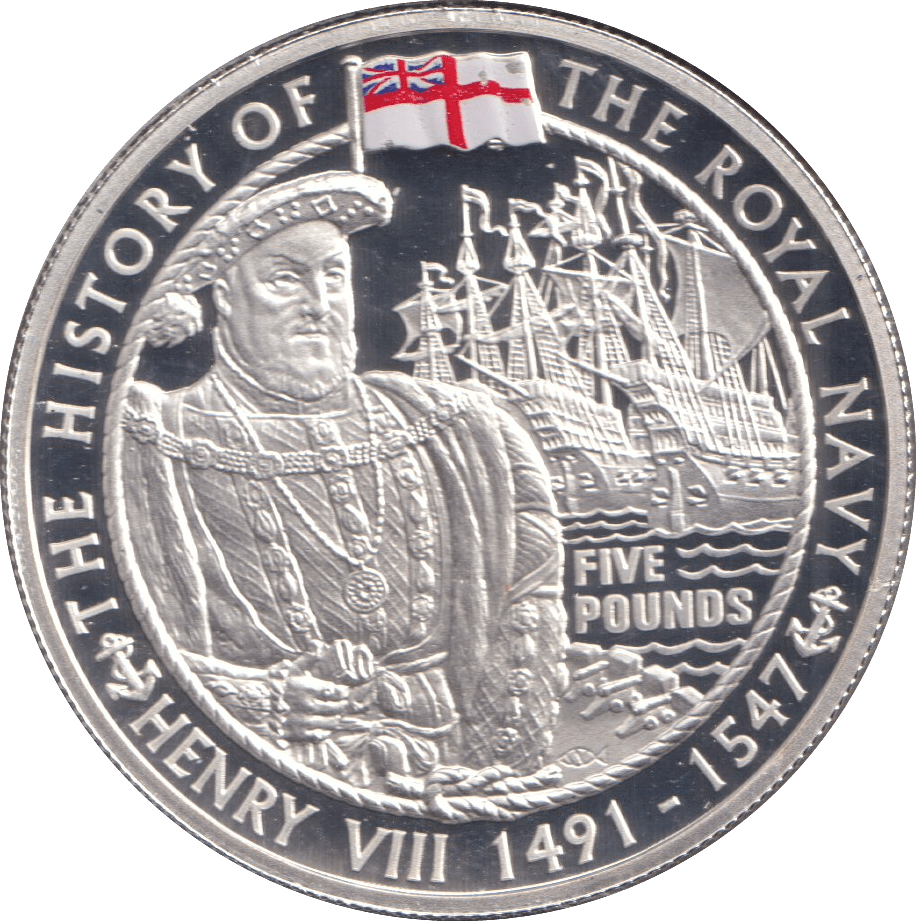 2004 PROOF SILVER FIVE POUNDS- HENRY VIII - Silver Proof - Cambridgeshire Coins