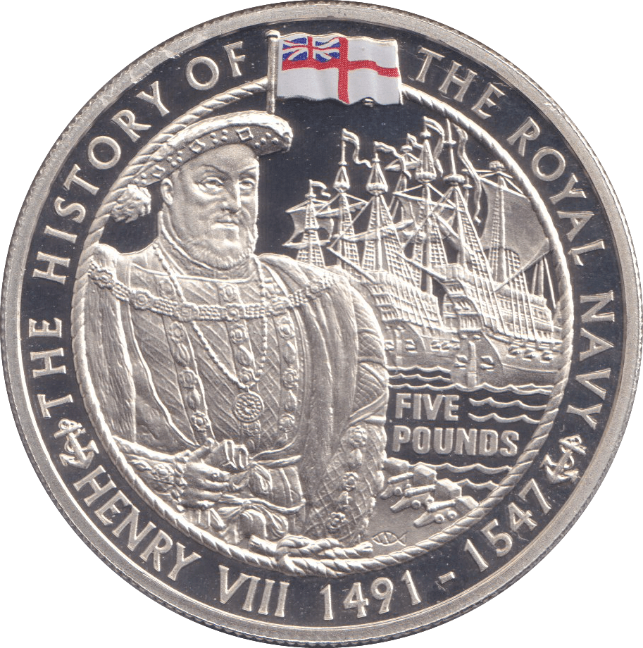 2004 PROOF SILVER FIVE POUNDS - HENRY VIII - Silver Proof - Cambridgeshire Coins