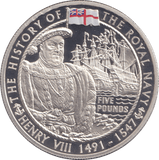 2004 PROOF SILVER FIVE POUNDS - HENRY VIII - Silver Proof - Cambridgeshire Coins