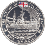 2004 PROOF SILVER FIVE POUNDS - HMS INVINCIBLE - Silver Proof - Cambridgeshire Coins