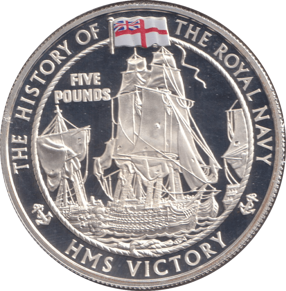 2004 PROOF SILVER FIVE POUNDS- HMS VICTORY - Silver Proof - Cambridgeshire Coins
