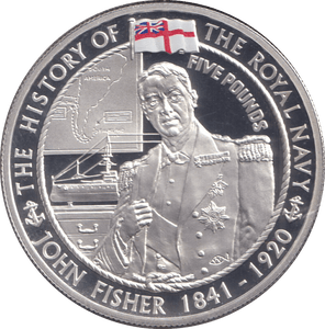 2004 PROOF SILVER FIVE POUNDS- JOHN FISHER - Silver Proof - Cambridgeshire Coins