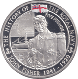 2004 PROOF SILVER FIVE POUNDS- JOHN FISHER - Silver Proof - Cambridgeshire Coins
