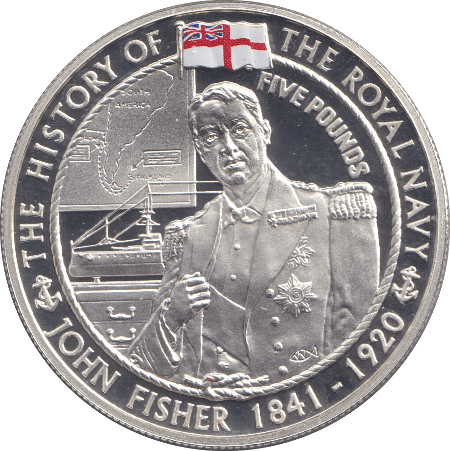2004 PROOF SILVER FIVE POUNDS - JOHN FISHER - Silver Proof - Cambridgeshire Coins