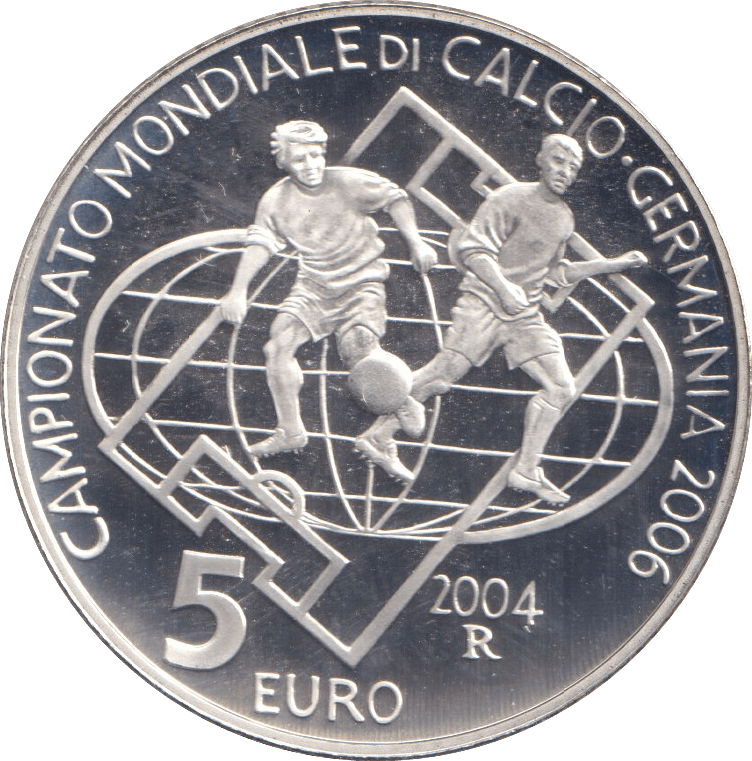 2004 SILVER 5 EURO FIFA WORLD CUP SAN MARINO ( PROOF ) - SILVER WORLD COINS - Cambridgeshire Coins