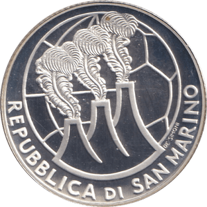 2004 SILVER 5 EURO FIFA WORLD CUP SAN MARINO ( PROOF ) - SILVER WORLD COINS - Cambridgeshire Coins